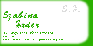 szabina hader business card